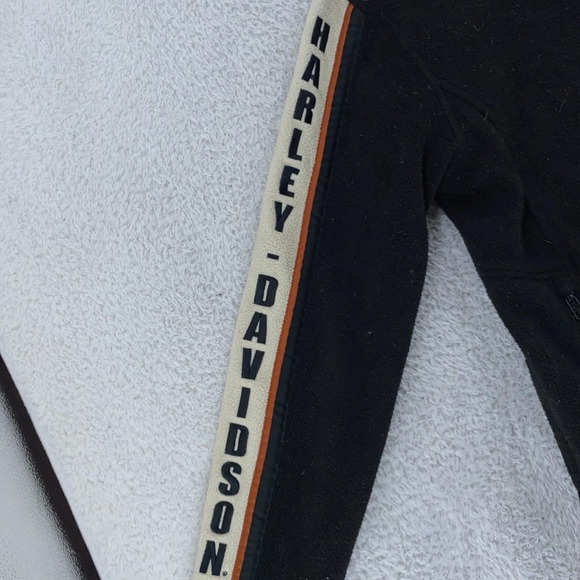 Harley-Davidson Full Zip Fleece Jacket Womens Medium Biker Motorcycle Orange HD - Picture 5 of 11